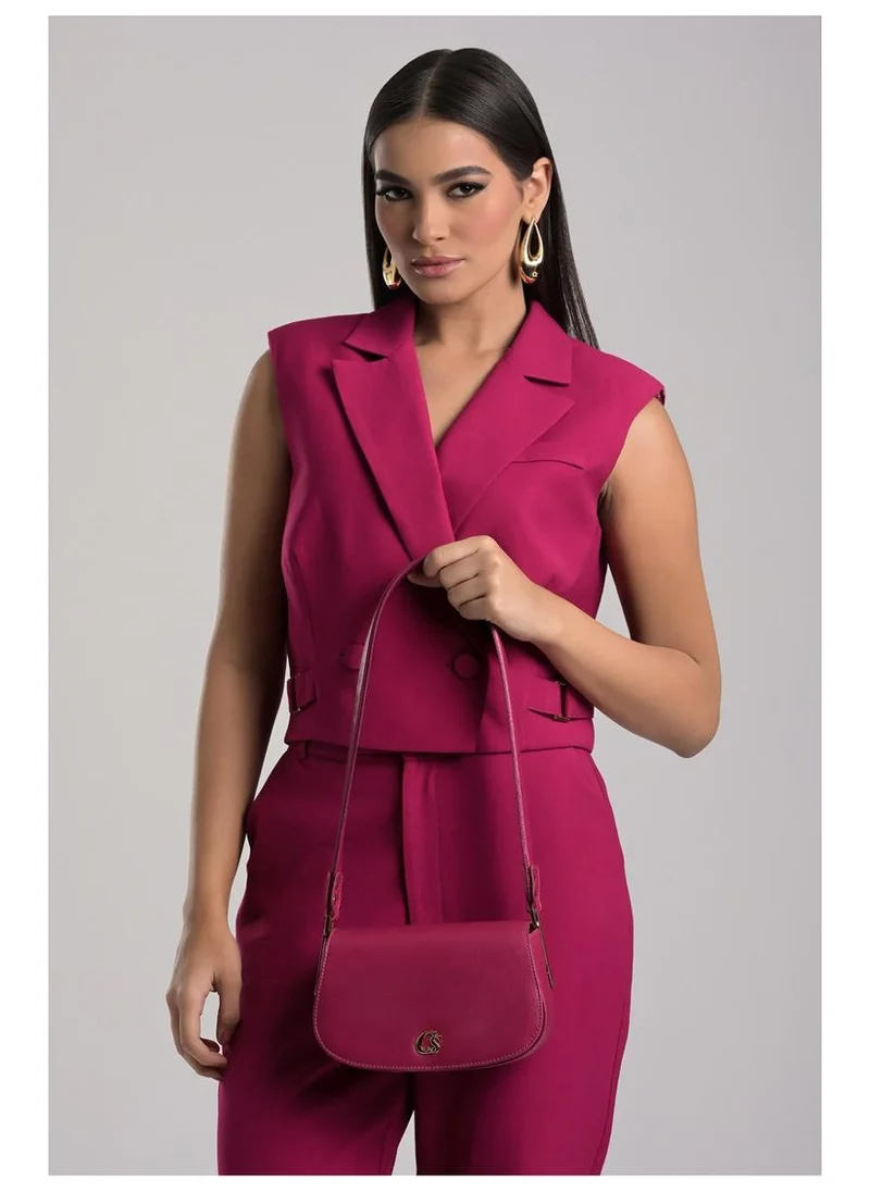Carmen Steffens  Fuchsia Pink Shoulder Saddle Bag for Women | Best Price UAE