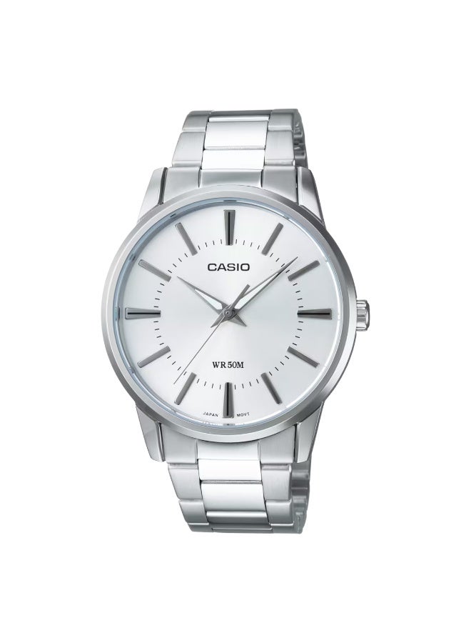 CASIO Men's Enticer Water Resistant Analog Watch MTP-1303D-7AVDF - 40 mm - Silver