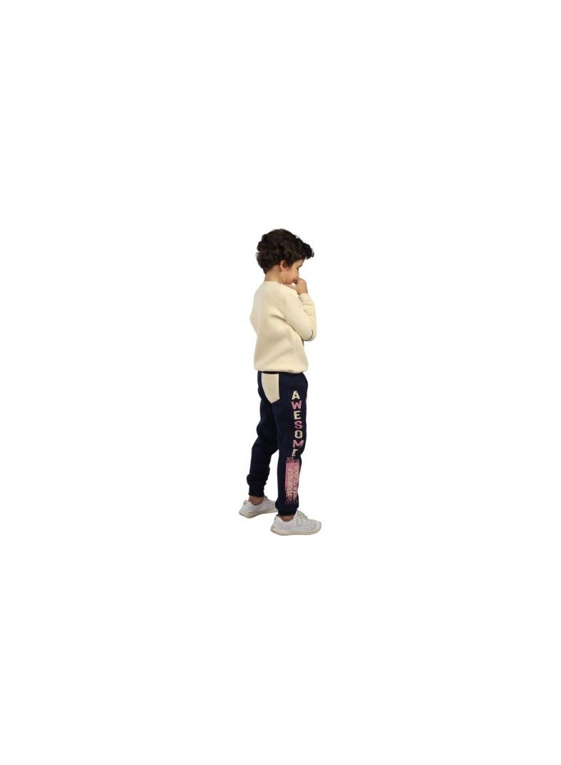 CHOiCE Kids' Tracksuit 84 Osim - Comfortable and Stylish for Sports and Everyday Wear beige color, code 162 - Image 4