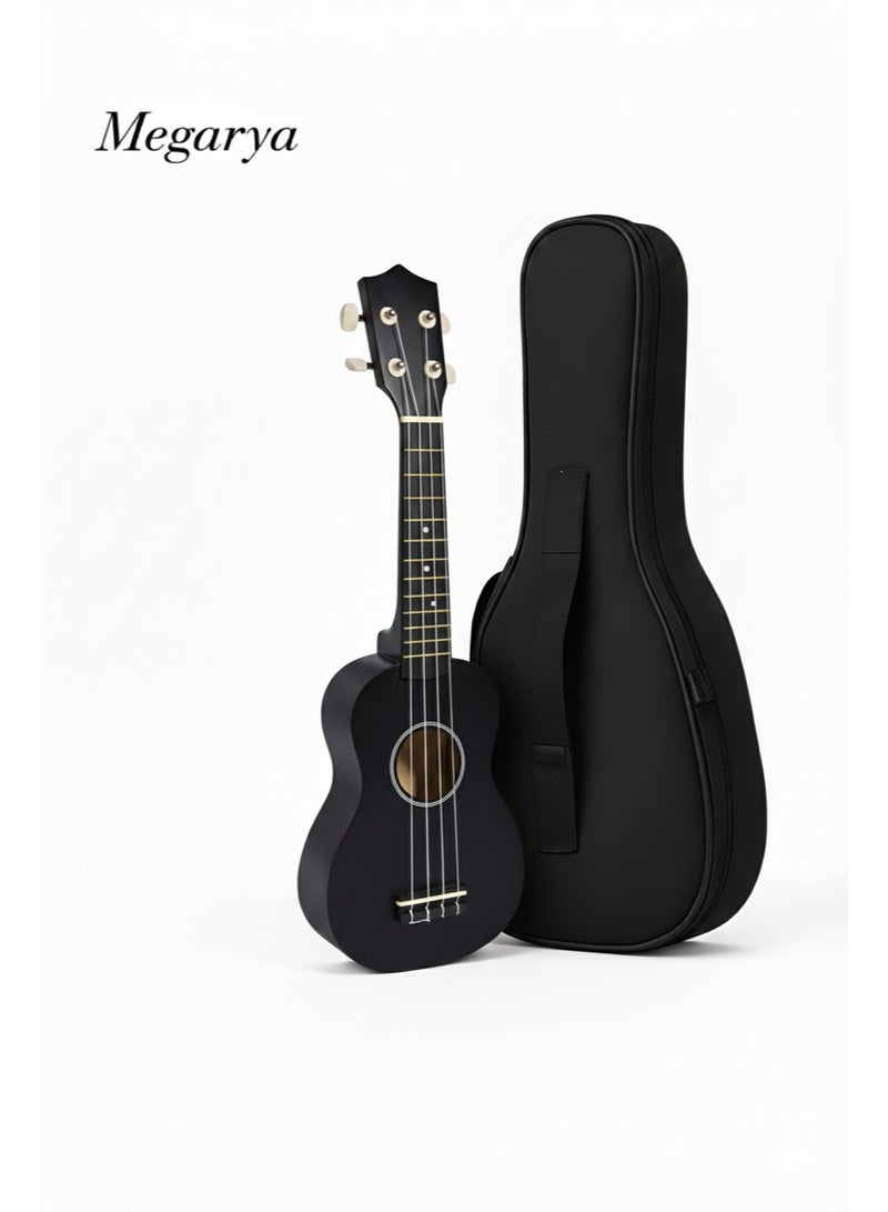 Megarya 21 Inch Concert Ukulele Black| Beginner Kids Hawaii Acoustic Uke with Gig Bag - Image 1