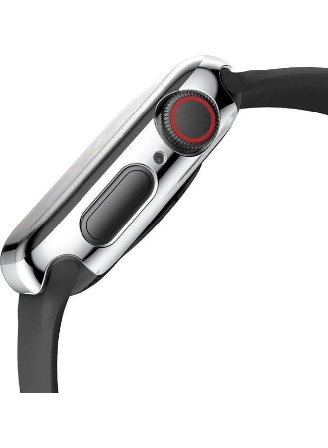 NIBEMINENT Pc Frame Case Cover For Apple Watch Band 44 Mm Iwatch 4 Protective Screen Protector Plating Shell Clear - Image 2