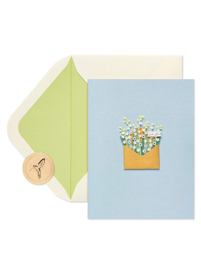 Papyrus Blank Card (With Love Flowers) - Image 1