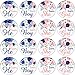 Dingion 100 Pcs Gender Reveal Button Pins Boy Girl Pinback or Party Supplies Pink and Blue Floral Round Decorative Baby Shower Decorations - Image 3