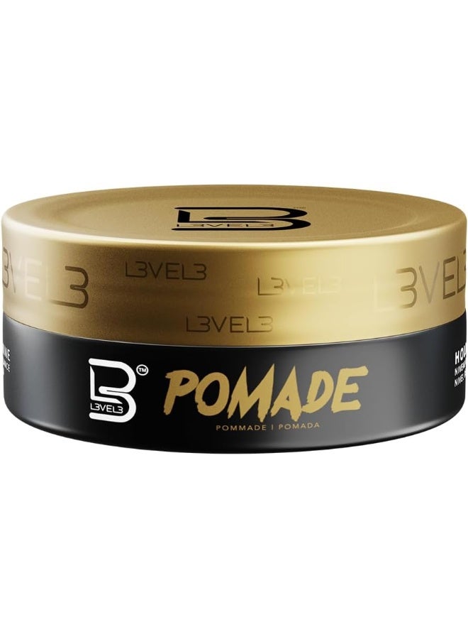 Level 3 Pomade - Improves Hair Strength and Volume - Long-Lasting Hold Infused with Keratin - Level Three Mens Pomade (150 ML) - Image 1