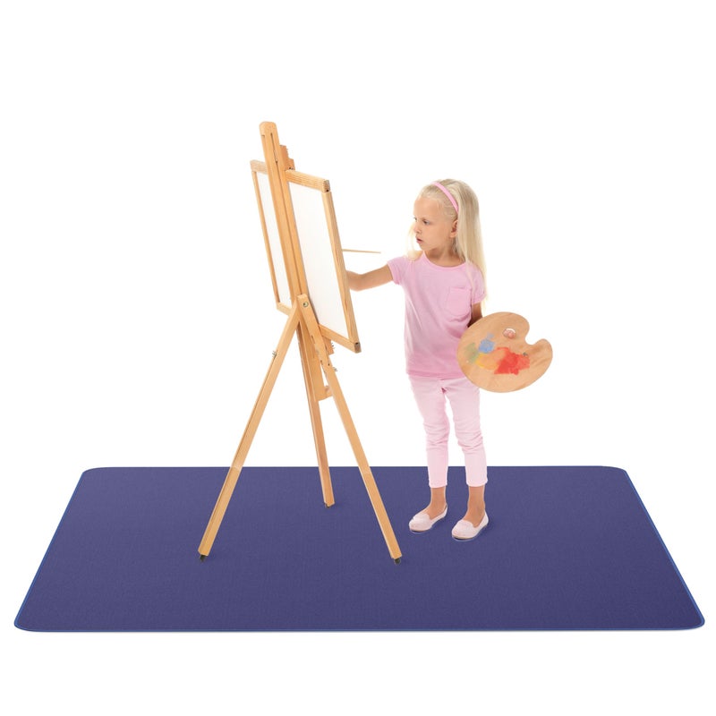 Monster Mat MonsterMat Extra Large Waterproof Splat Mat â€“ 60"x60" Super Jumbo Mess Mat for Floor & Table Protection Washable Mat for Arts, Crafts, Painting, and Playtime (Grey) (Navy Blue) - Image 1