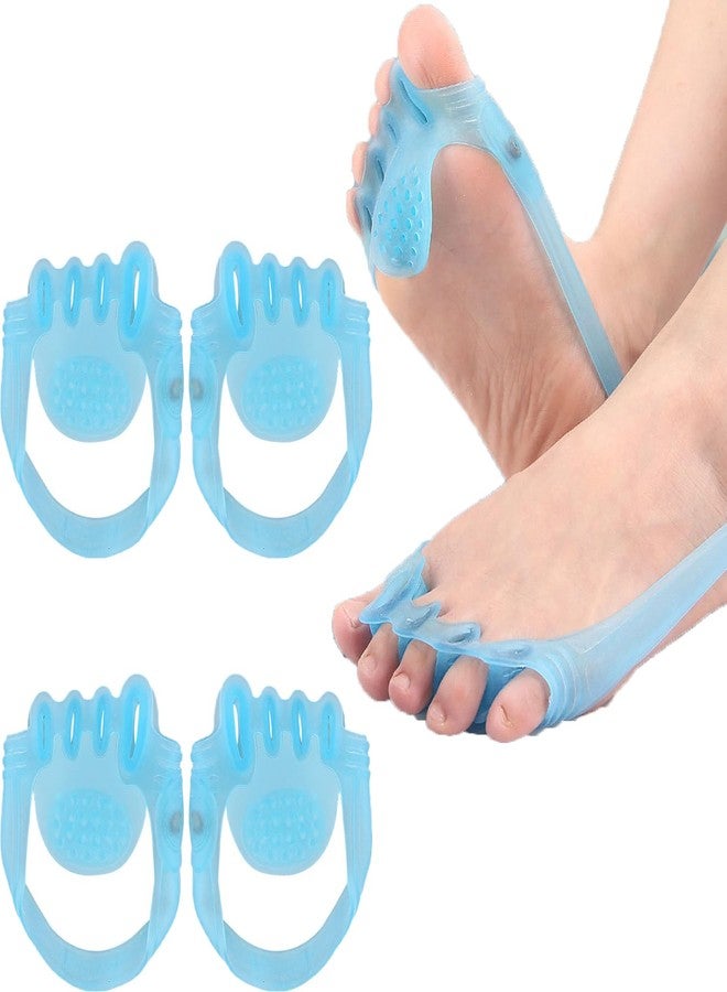 Mcvcoyh 4 Pieces Hammer Toe Spacers & Metatarsal Pads, (New Upgraded) Hammertoe Corrector Gel Toe Straighteners with 5 Separator Loops Crooked, Curled - Image 1