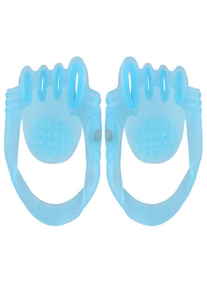 Mcvcoyh 4 Pieces Hammer Toe Spacers & Metatarsal Pads, (New Upgraded) Hammertoe Corrector Gel Toe Straighteners with 5 Separator Loops Crooked, Curled - Image 2