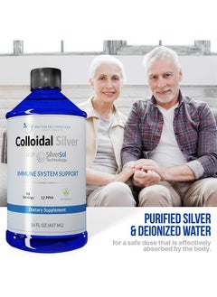 DOCTOR RECOMMENDED SUPPLEMENTS Colloidal Silver Liquid - 12 PPM Premium Silver Solution, 60 MCG Per Serving, All Natural, Vegan Immune System Support, Ionic Silver Water Daily Mineral Supplement (2-16 Fl oz Bottles)  - Image 2