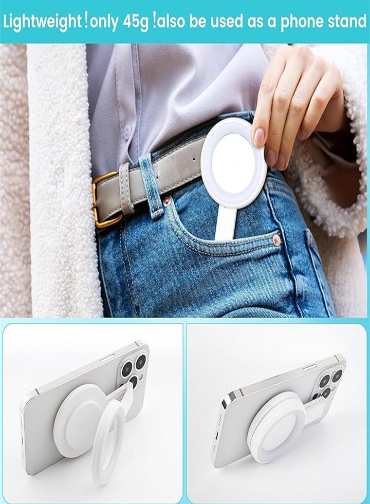 【2 in 1】New Portable Magnetic Phone Selfie Light and Holder, 3 Modes Colorful LED Fill Light for Mobile Phones, iPhones, iPads, Laptops, Suitable for Makeup, TikTok, Selfie, Vlog - Image 4