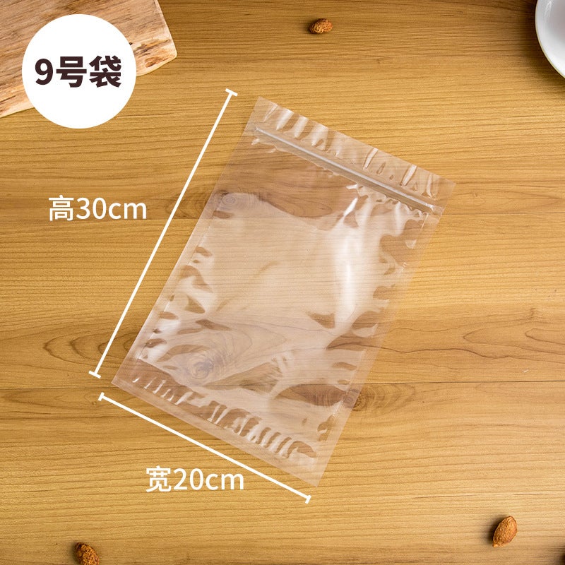 Transparent Three-Side Sealed Self-Sealing Bag Food Sealed Bag Flat Bottom Plastic Sealed Bag Nut Snack Sealed Bag - Image 1