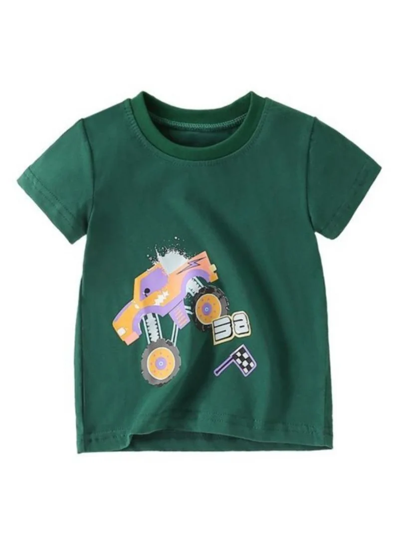YUNIQEE Green Graphic Print Round Neck T-shirt