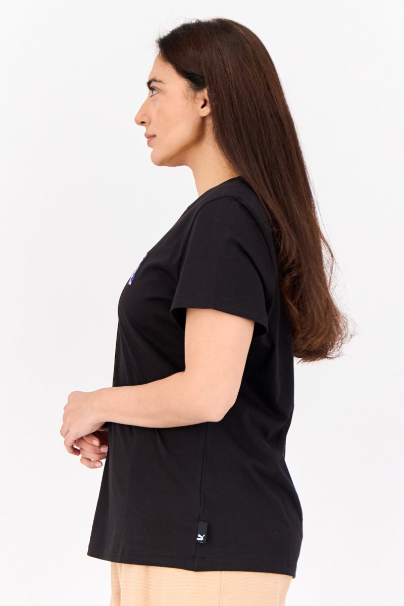 PUMA Women Sportswear Fit Short Sleeves Outdoor Top, Black  - Image 2