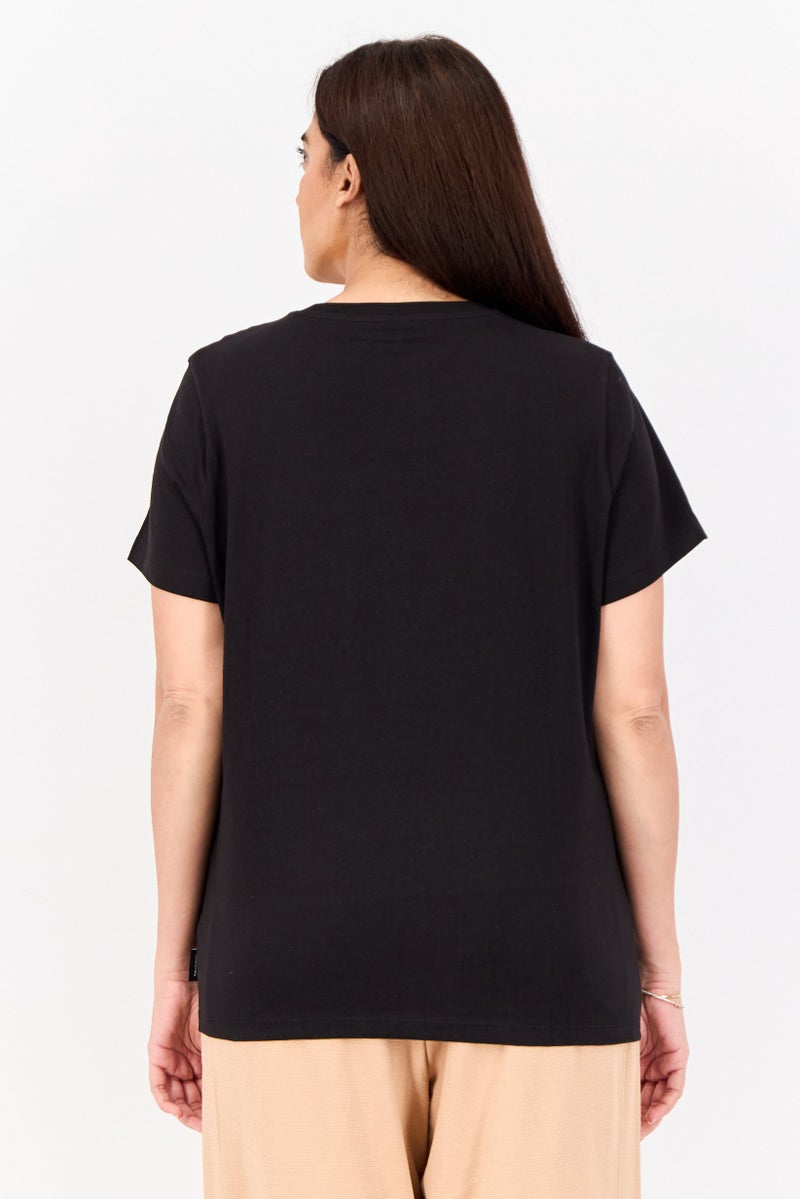 PUMA Women Sportswear Fit Short Sleeves Outdoor Top, Black  - Image 3