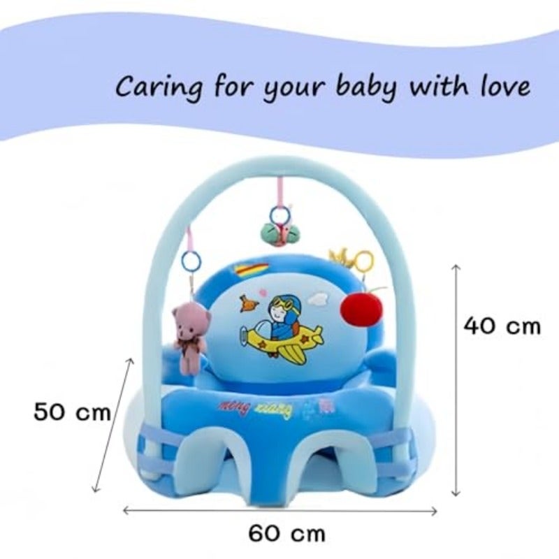 Baby Sitting Support Seat Sofa Cartoon Cute Plush Baby Seat Infant Learning Seat Portable Baby Comfortable Floor Seat Perfect Toddler Gift To Learn To Sit Plane - Image 2