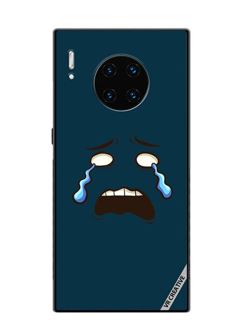 Protective Case Cover For Huawei Mate 30 Pro Crying Face Design Multicolour