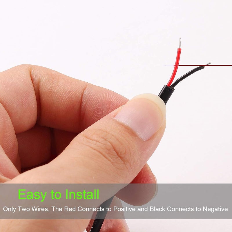 مقياس فولتية دراجة نارية من كينستيكس DC 12V مقياس فولتية رقمي بشاش�� LED لمراقبة فولتية بطارية الدراجة النارية أو السيارة - أحمر - Image 4