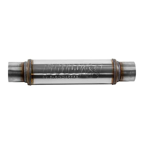 Flowmaster Flow FX Chambered Muffler – 3.00” Center In / 3.00” Center Out – Round Body –Moderate Sound – Stainless Steel – Affordable Performance for Modern Trucks, Muscle Cars & Daily Drivers (71419) - Image 2