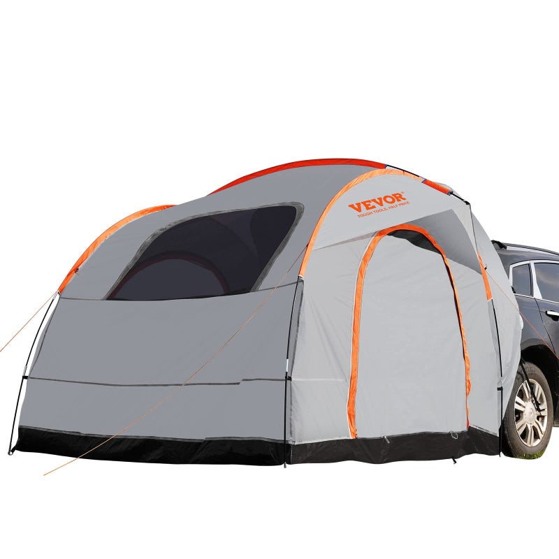 VEVOR SUV Camping Tent, 8'-8' SUV Tent Attachment for Camping with Carry Bag, Waterproof PU2000mm Double Layer Truck Tent, Accommodate 6-8 Person, Rear Tent for Van Hatch Tailgate - Image 4