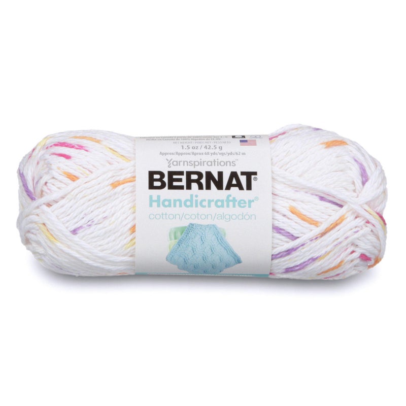 Bernat Handicrafter Cotton Ombre Yarn 15 oz Gauge 4 Medium 100 Cotton Floral Prints