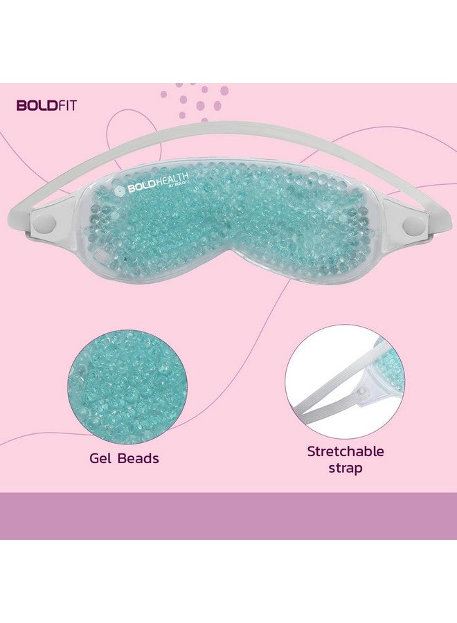 BoldHealth Eye Mask with Cooling Gel for Dark Circles, Dry Eyes, Cooling Eyes, Pain Relief, Redness, Eye Patches Eye Cooling Gel Pad Stretchable for Eye Relaxing, Sleeping for Women and Men - Blue - Image 3