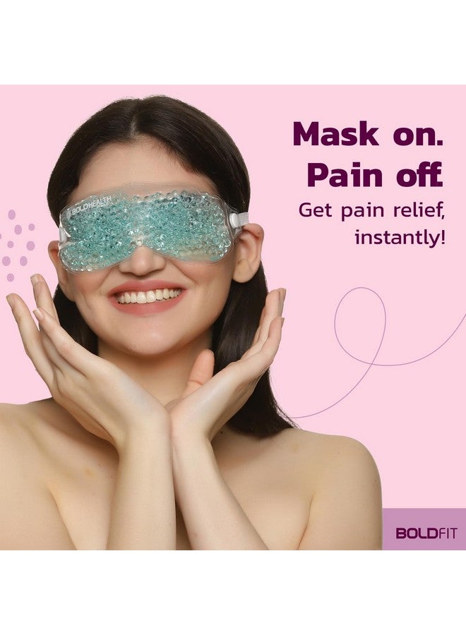 BoldHealth Eye Mask with Cooling Gel for Dark Circles, Dry Eyes, Cooling Eyes, Pain Relief, Redness, Eye Patches Eye Cooling Gel Pad Stretchable for Eye Relaxing, Sleeping for Women and Men - Blue - Image 4