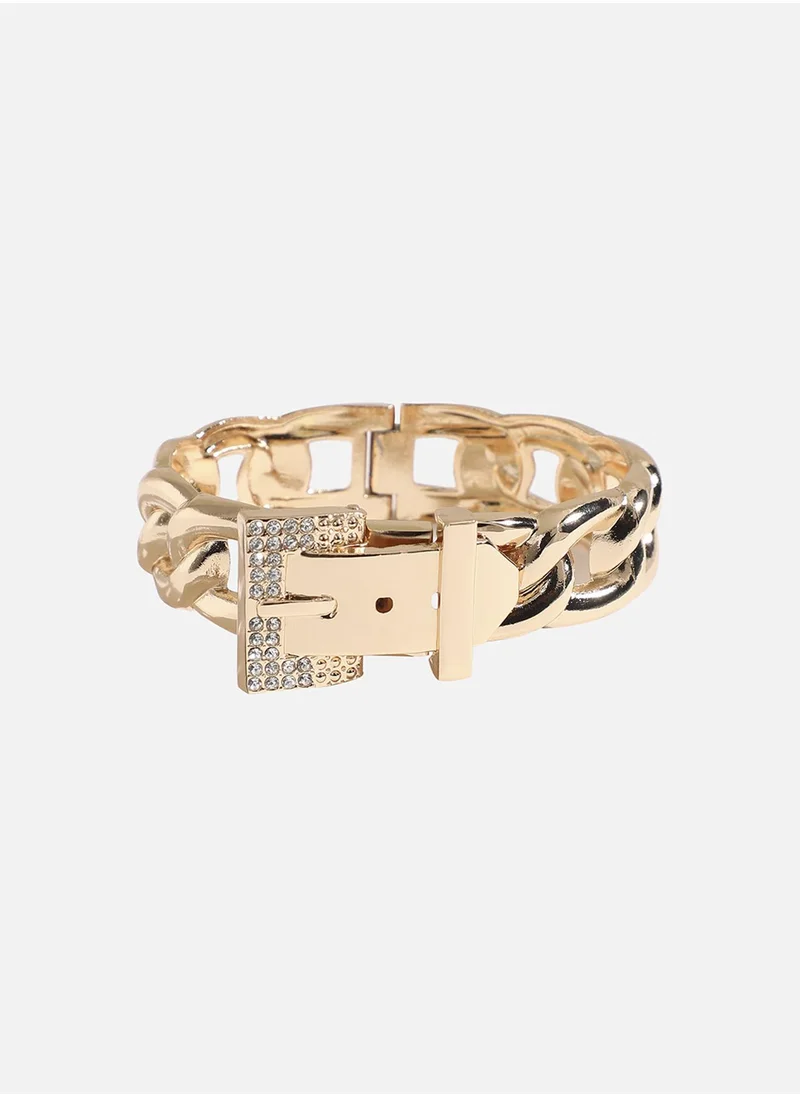 SOHI Chain Buckle Bracelet - Gold-Colour