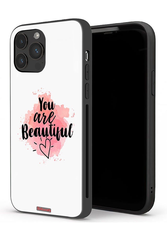 Tolwak حافظة حماية آيفون 13 برو ماكس تفاحة أنت جميلة - Image 1