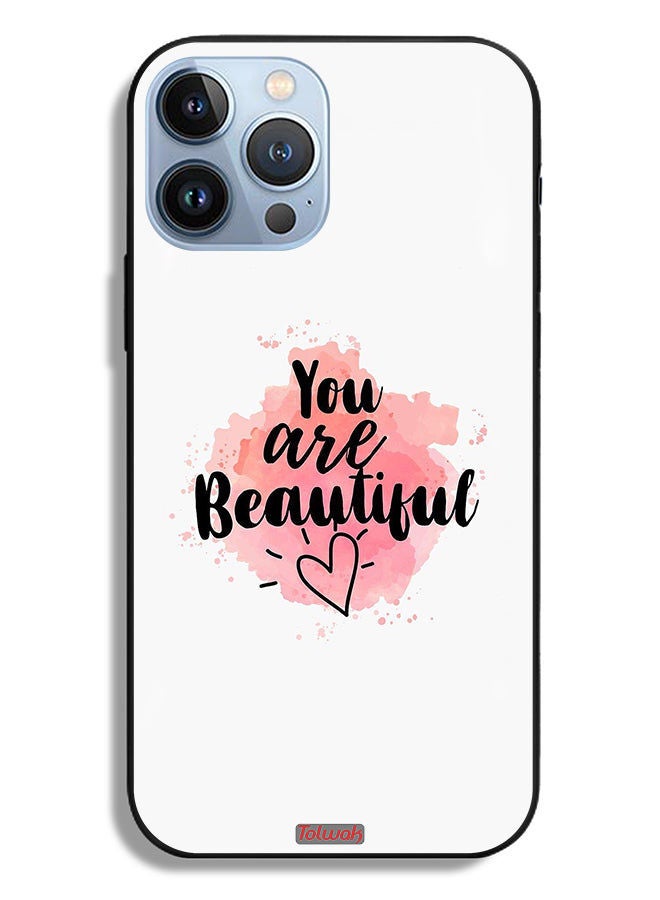 Tolwak حافظة حماية آيفون 13 برو ماكس تفاحة أنت جميلة - Image 2