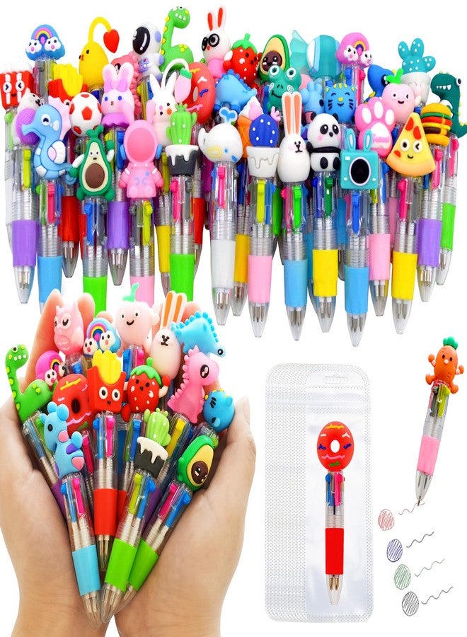 TOEMUR 100 PCS Multicolor Pen Set - 50 Cute Pens Bulk with 50 Pen Bags, Fun Pens for Party Favors, Christmas, Classroom, Birthday, Kawaii Stationery for Student Prizes, Gifts Bulk for Teachers - Image 1