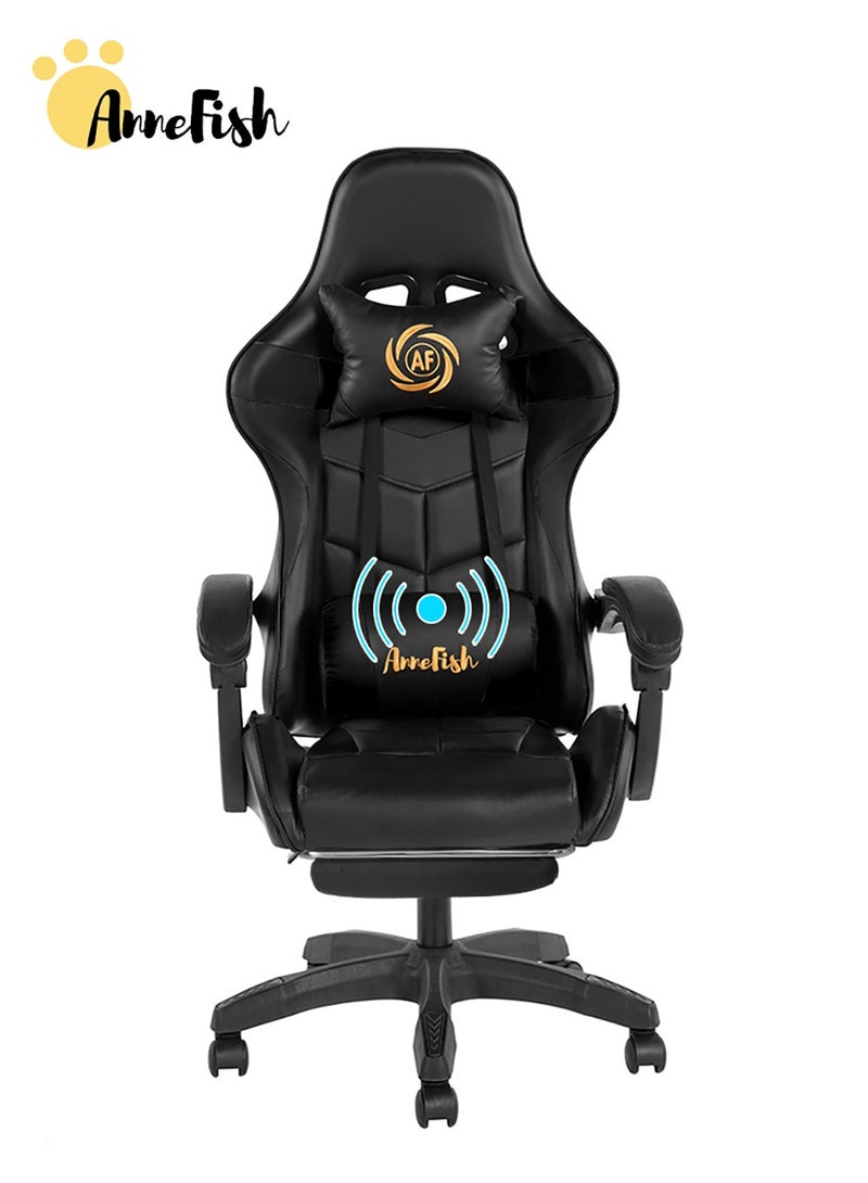 AnneFish Video Gaming Chair High Back Racing Ergonomic Computer With Neck and Lumbar Support Massage  Swivel Desk Office Chair Retractable Footrest for Gamers - Image 1