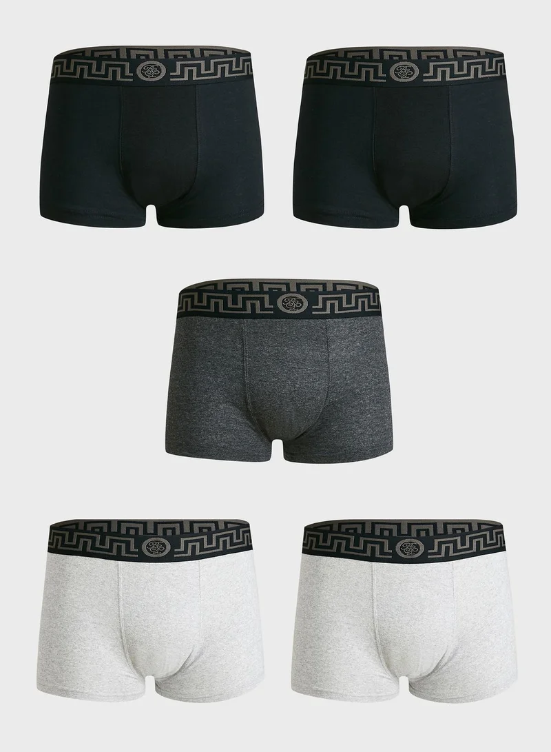BRAVE SOUL 5 Pack Metallic Boxer Shorts