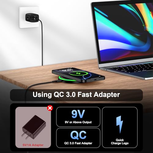 Pukiou For Samsung Wireless Charger Fast Charging Pad for Galaxy S26S25 UltraS24 PlusS24 FES24UltraS23S22S2115W Wireless Phone Charger Android Charging Station Mat for Google Pixel 9 8A with Adapter - Image 3