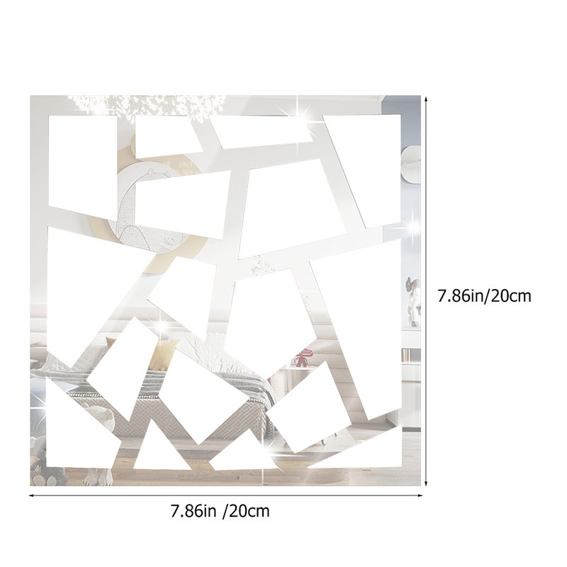 4pcs Self Adhesive Wall Mirror Tile Decal Wall Sticker Decors - Image 3