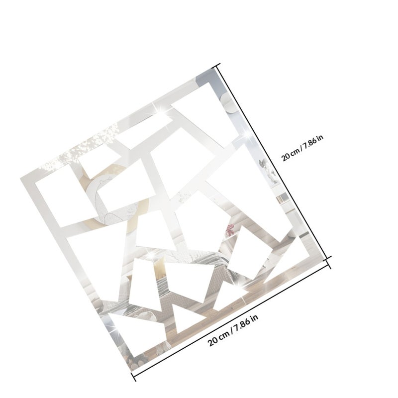 4pcs Self Adhesive Wall Mirror Tile Decal Wall Sticker Decors - Image 2