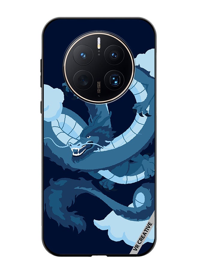 VR CREATIVE Protective Case Cover For Huawei Mate 50 Pro Chinese Blue Dragon Design Multicolour - Image 1