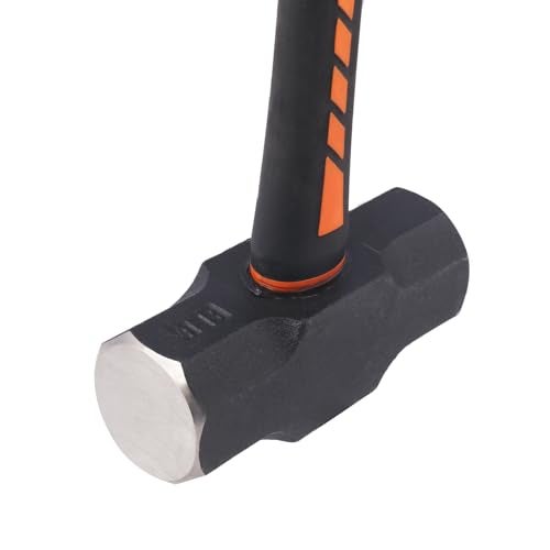 GENHAKON 2 Packs 4lb Sledgehammer with 13 Inch long Fiberglass Handle, Drilling/Crack Hammer, No-Slip Rubber Grip, and Forged Steel Construction,(4-Pound Sledge), by GENHAKON - Image 3