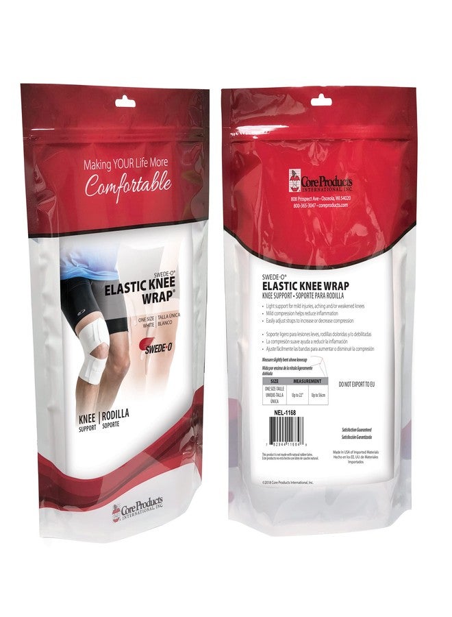Core Products Swede-O Elastic Knee Wrap, White - 4" - Image 3