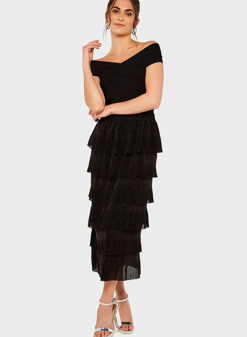 أف جي فور ويمين Ruffle Detail Dress