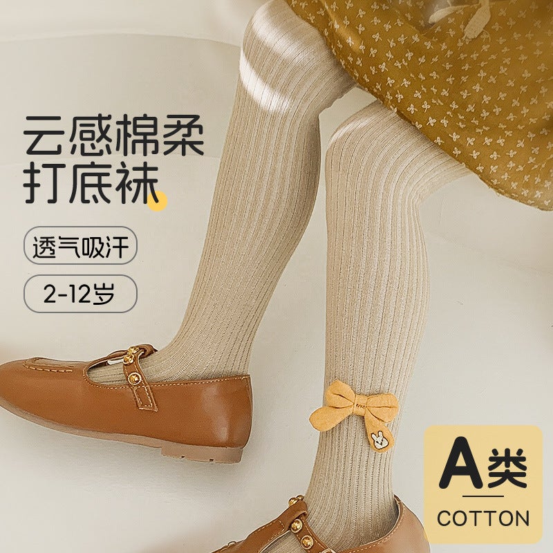 Girls Pantyhose Thin Children'S Leggings Baby Socks Baby White Cotton Socks Leggings - Image 2