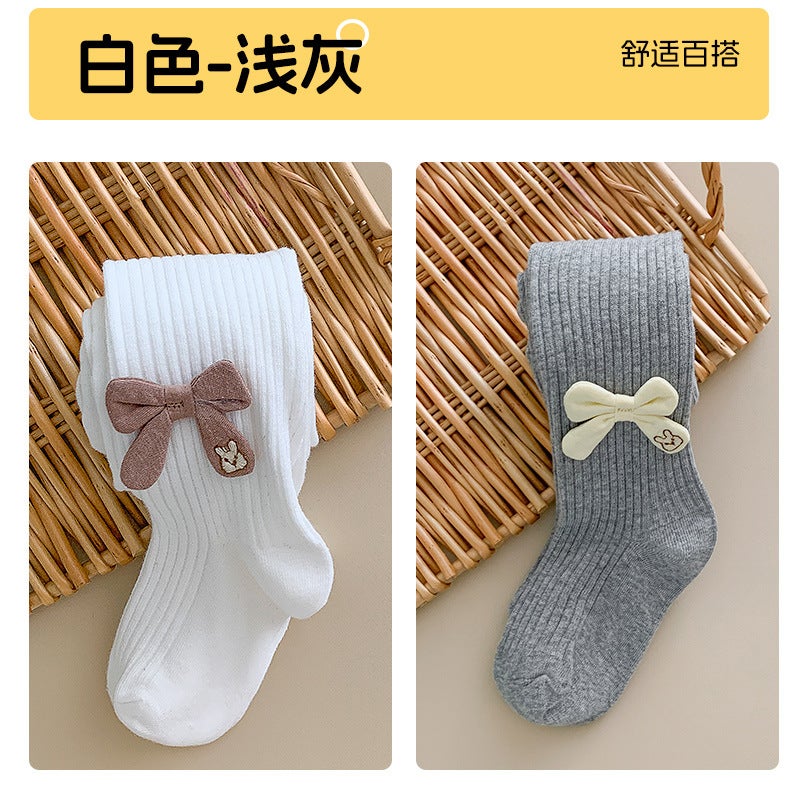 Girls Pantyhose Thin Children'S Leggings Baby Socks Baby White Cotton Socks Leggings - Image 1