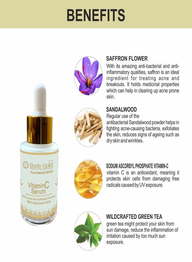 Body Gold 15% Vitamin C Face Serum for Glowing Skin (Beginner Friendly Potent Vitamin C Formula) | Highly Stable & Effective Skin Brightening Vit C Serum | Non Irritating | 30 ml - Image 4