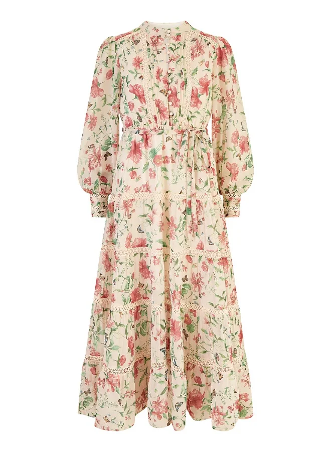 يامي Floral Tiered Dress
