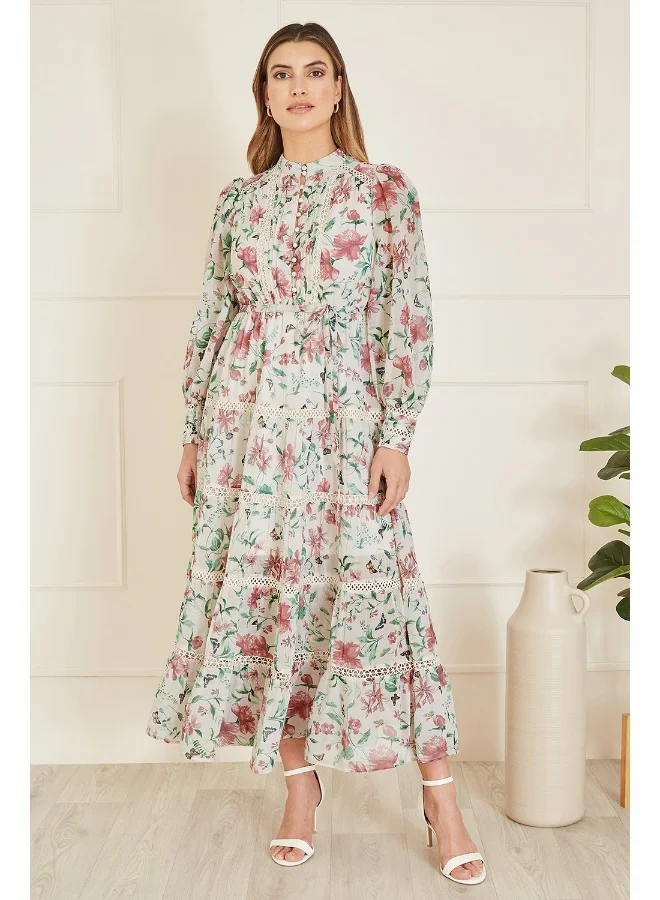 يامي Floral Tiered Dress