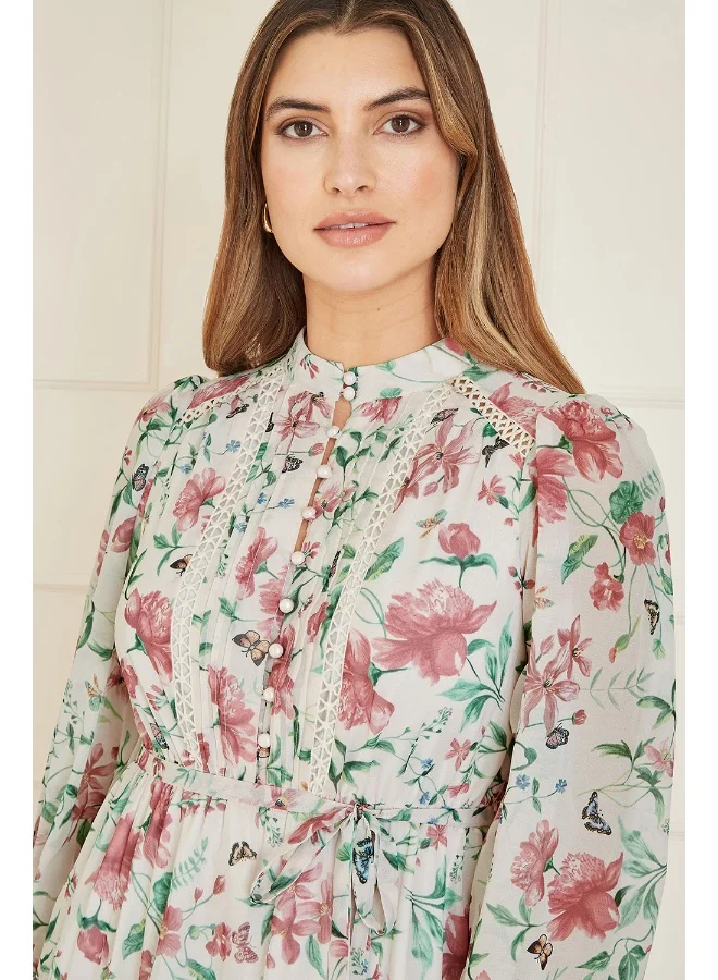يامي Floral Tiered Dress