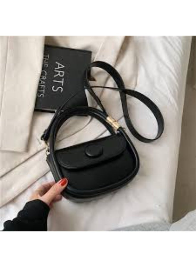 Fashion Mini Crossbody Purse Shoulder Bag With Chain Strap Black Color - Image 4