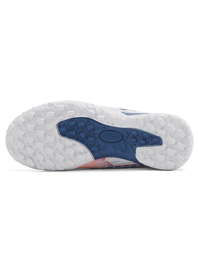 SKY WING Boys And Girls Soccer Cleats IC Or IN Sole Hook And Loop Soccer Shoes For Unisex Kid Indoor Outdoor Hook & Loop Football Shoes Suitable Little Kid And Big Kid