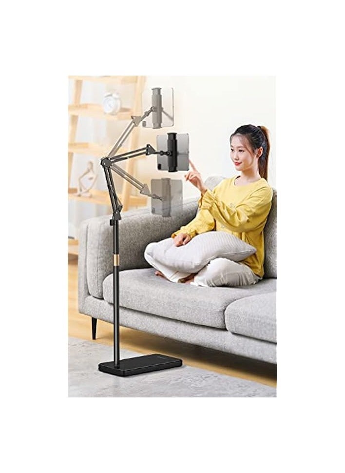 erorex Tablet Stand for Bed Tablet Holder Adjustable Phone Stand Holder Floor Stand for 4.7-12.9'' iPad, iPhone, Samsung Galaxy Tablet Black  - Image 5