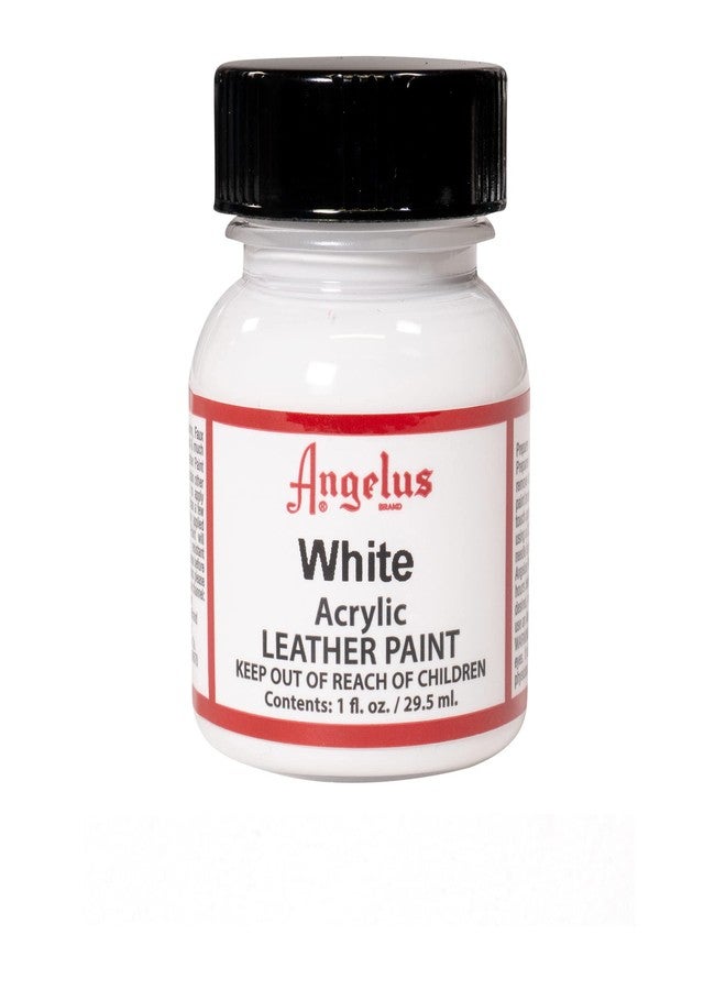 Angelus Angelus Brand Acrylic Leather Paint Water Resistant 1 oz - Select Your Color (#5 White) - Image 1