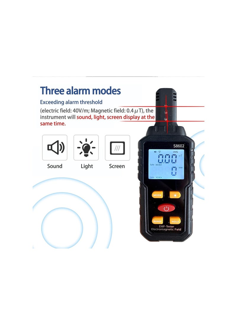 Y&D - Emf Detector Tester, ,Electromagnetic Field Radiation Detector, Handheld Digital LCD EMF Reader Measure with Sound Light Alarm, Ghost Hunting Equipmetent - Image 1