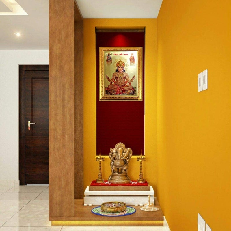 Suninow Hanuman ji with ram ji and sita maa Photo Frame Religious Frame - Image 2